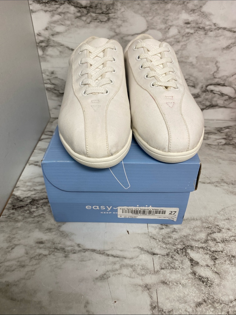 Easy Spirit Women's Off-White Lace-Up Sneakers